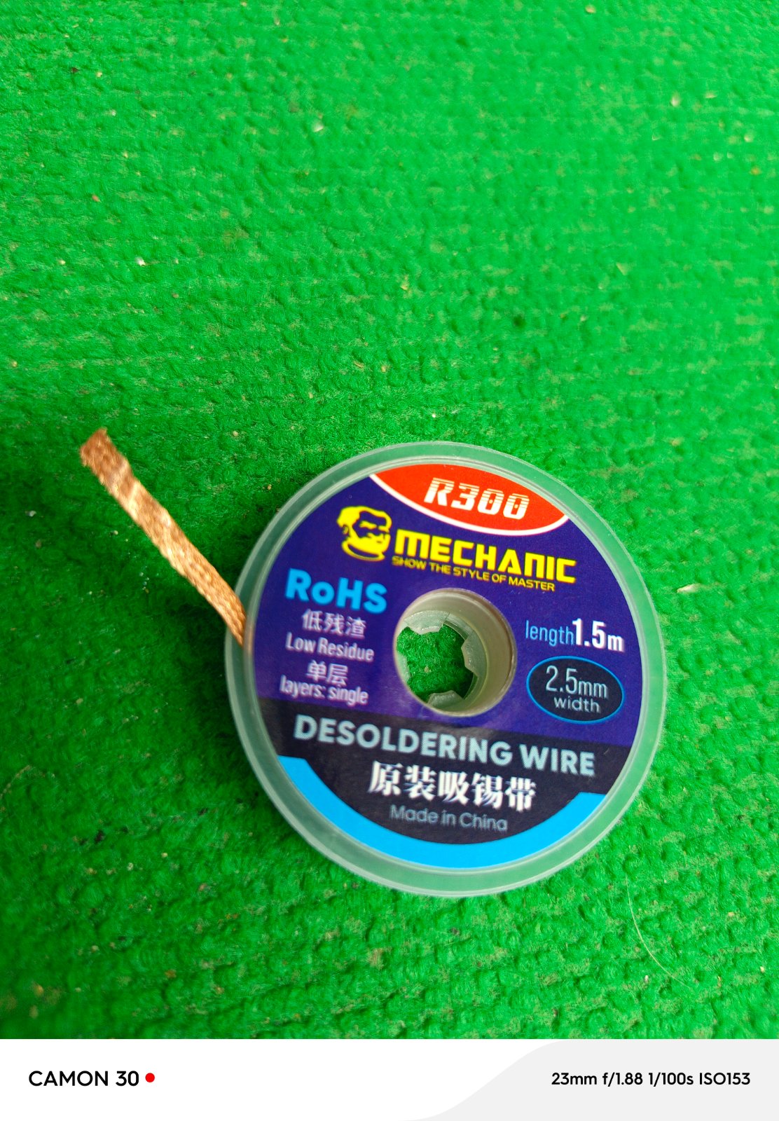 Desoldering wire/Tresse à désouder
